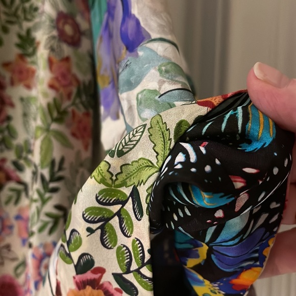 NWT/Johnny Was Gorgeous 100% Silk Flower Panya reversible Kimono w/ pockets.XL - Picture 11 of 17